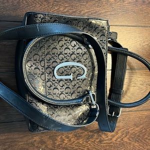 Black Guess cross body satchel style purse